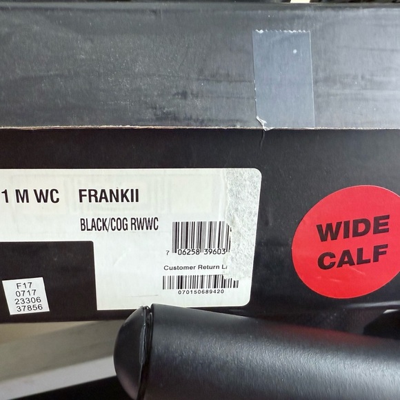 INC Black and Brown (Cognac) Riding Boots, Size 11 Wide Calf - Picture 6 of 6